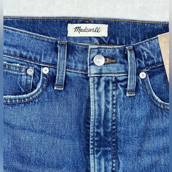 NWT Madewell 27T Perfect Vintage Straight Jean Medium Wash Magic Pocket Denim - Picture 5 of 11